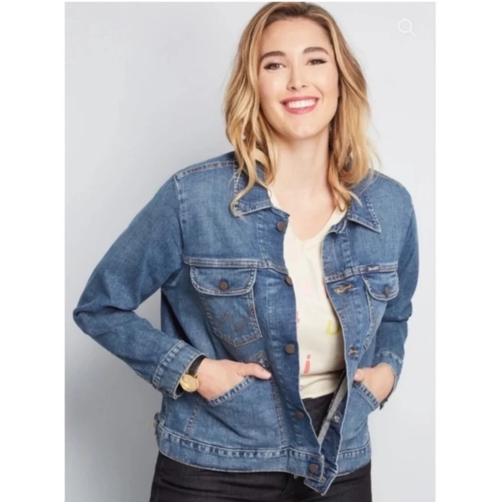 NWT Wrangler x Modcloth Dependable Denim Jacket - Picture 1 of 16